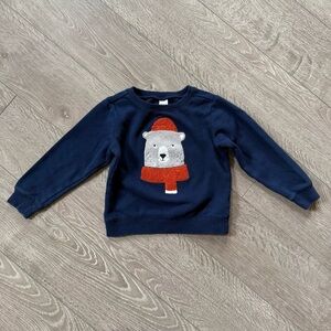 Carter's Toddler Boy Blue and Red Cozy Bear Sweater Sweatshirt 5T